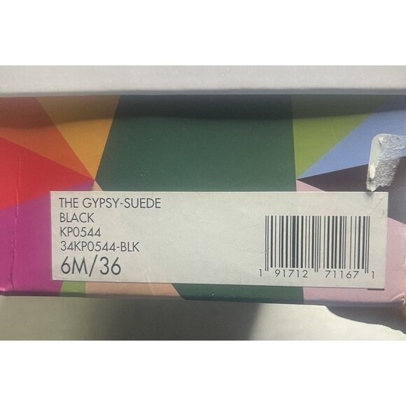 SZ 6 Katy Perry Heels "The Gypsy Black" Gold Toned on High Heels - Picture 3 of 3